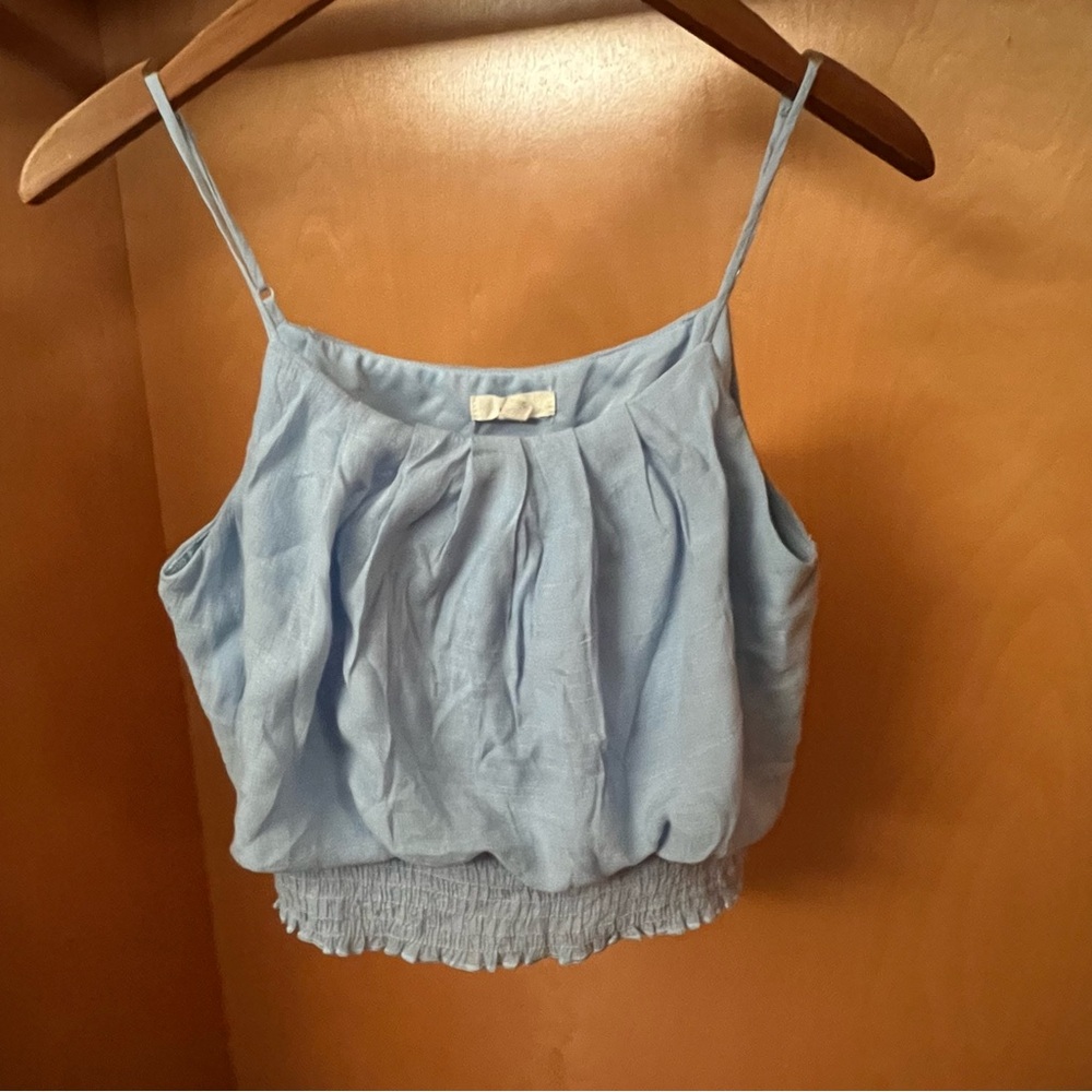 MINE Cropped Sky blue tank top size medium